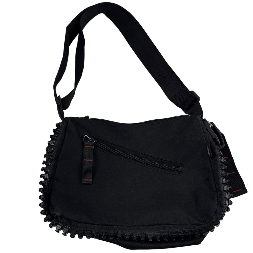 Xuhongfei SZS Unisex Black Zipper Crossbody Bag